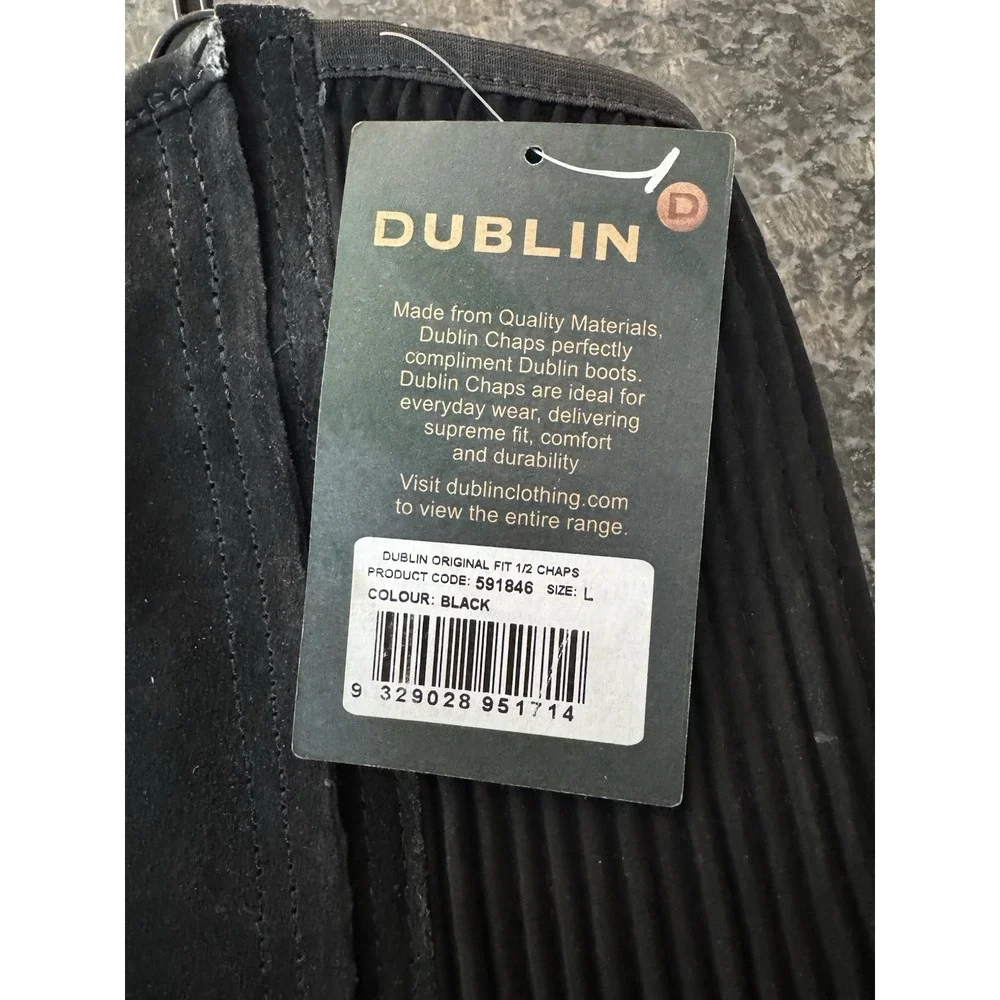 Dublin‎ Suede Adults Half Chaps II Size Large Adults.